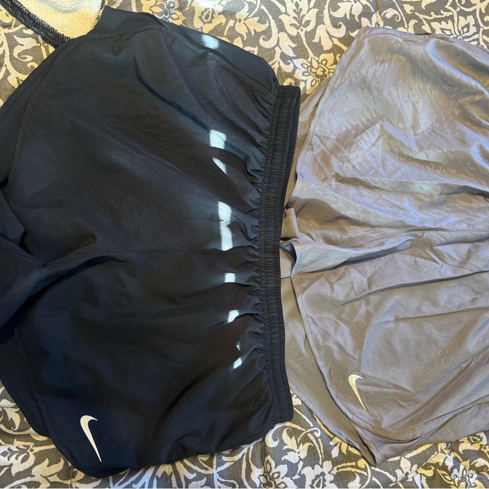 Nike Dri-FIT Black and Gray Running Shorts